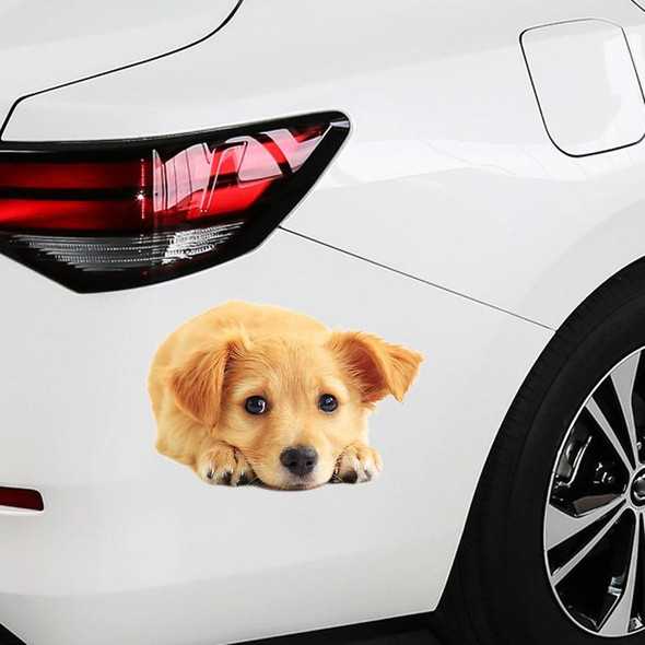 4 PCS Style 1 Small 3D Simulation Dog Car Stickers Rain-Proof Sunscreen Car Sticker Scratch Shaving Decoration Stickers
