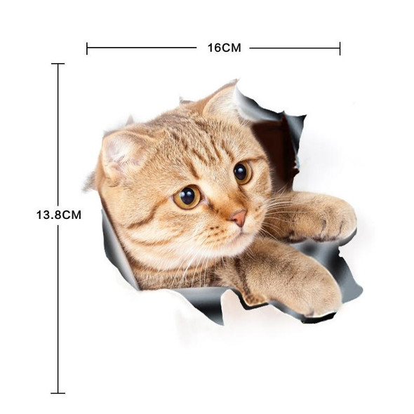 4 PCS Style 3 Small 3D Stereo Cat Car Sticker Car Body Scratches And Occlusion Stickers