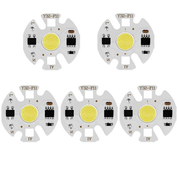 10 PCS COB LED Light Chip AC 220V LED Bulb Light Intelligent IC Driver Bulb Light DIY Spotlight Downlight Chip Outdoor Flood Light(7Wwarm white)