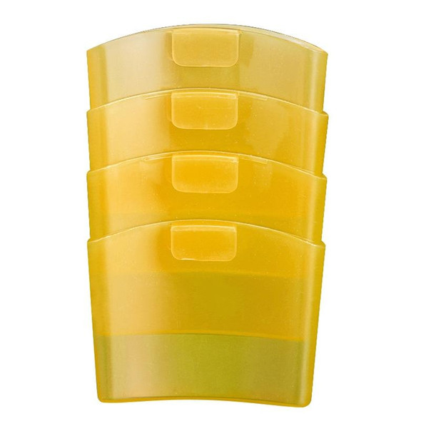 TX008 3 Sets Afternoon Tea Coffee Biscuit Holder Snack Plastic Tea Bag Cup Holder(Yellow)