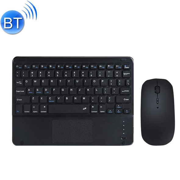 871 9.7 Inch Portable Tablet Bluetooth Keyboard With Touchpad + Mouse Set for iPad(Black + Mouse)