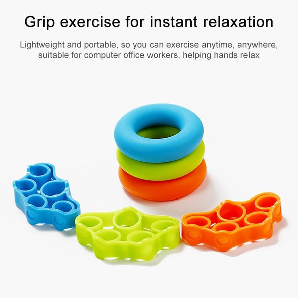 TF122 2 PCS 2 in 1 Silicone Grip Ring + Grip Device Set(Blue)