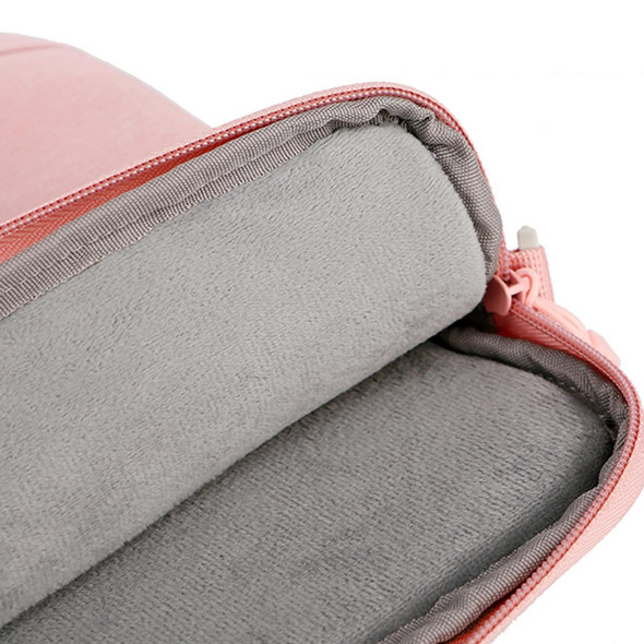 15-15.6 inch Laptop Multi-function Laptop Single Shoulder Bag Handbag(Pink)