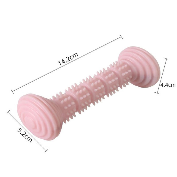 4 PCS Pet TPR Molar Toy Chew Dog Toothbrush Toy Clean Teeth Molar Tease Dog Stick(Pink)