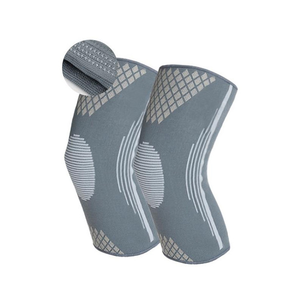 Sports Knee Pads Training Running Knee Thin Protective Cover, Specification: L(Light Gray Silicone Non-slip)