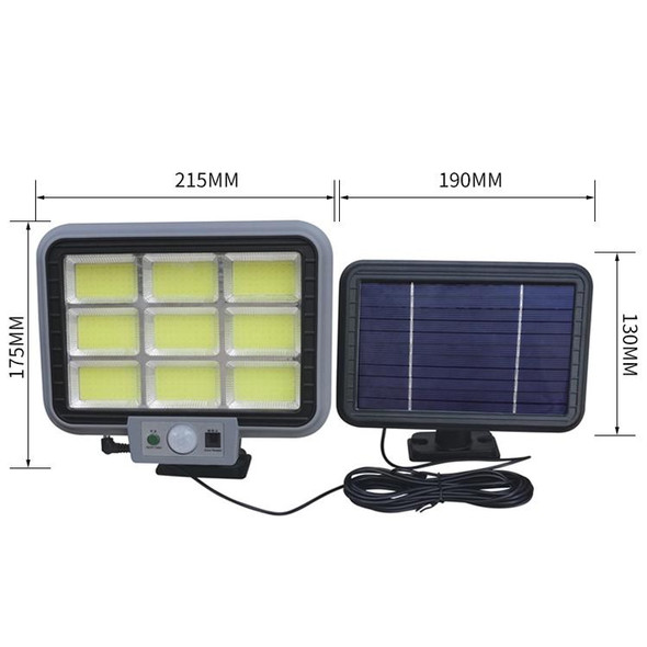 9 x 28 COB Outdoor Waterproof Solar Split Type Wall Light Human Induction Garden Corridor Household Street Light