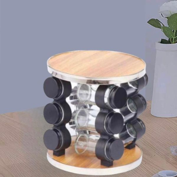 12 Piece Spice Rack with Wooden Stand