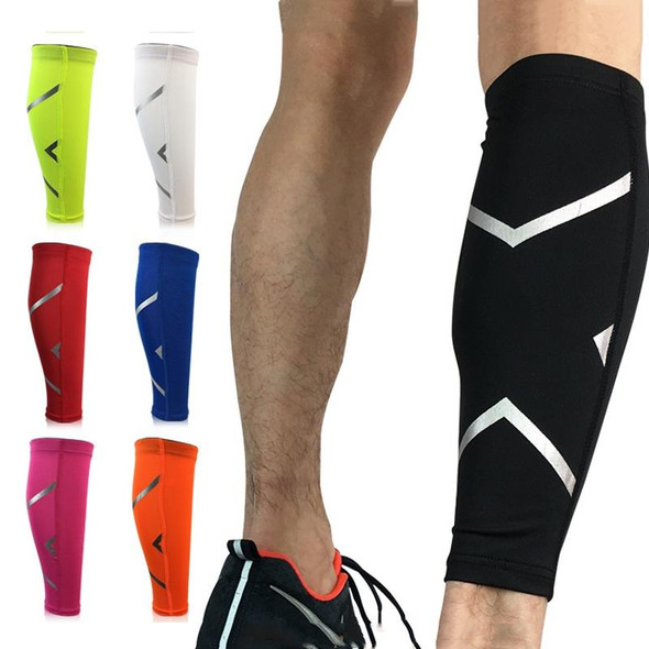 2 PCS Sports Breathable Compression Calf Protector Riding Running Football Basketball Mountaineering Protective Gear, Specification: L (White)