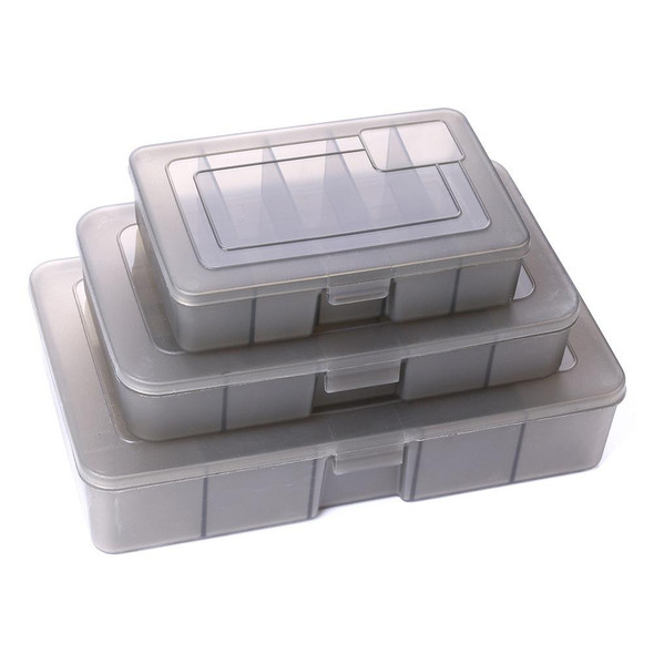 4 PCS HENGJIA qt051 5 Grids Fishing Tackle Box Storage Box, Size: Small
