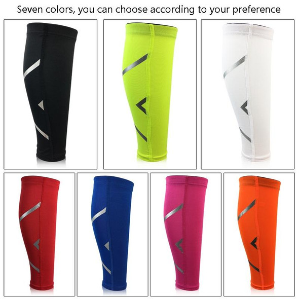 2 PCS Sports Breathable Compression Calf Protector Riding Running Football Basketball Mountaineering Protective Gear, Specification: XL (Fluorescent Green)