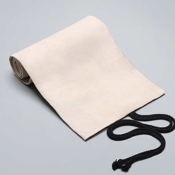 2 PCS 12 Holes Solid Handmade Canvas Color Pencil Curtain Painting Special Storage Bag Large Capacity Roll Pen Bag