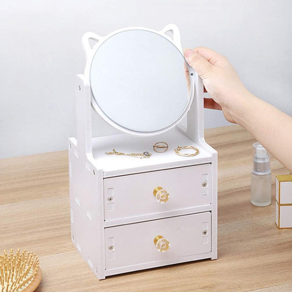 Elegant Cosmetic Makeup Organiser with Adjustable Mirror