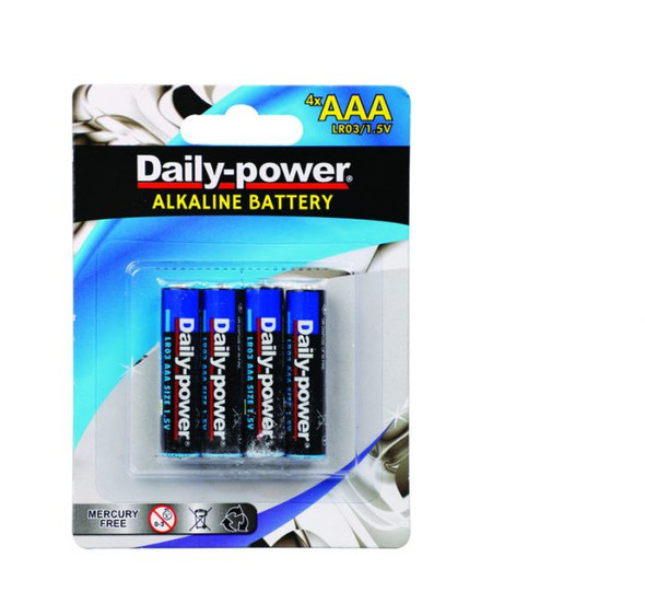 Alkaline Battery Size AAA 4 Pieces Per Pack