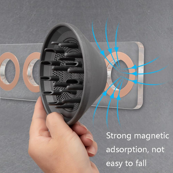 JD01 Punch-Free Hange Acrylic Hair Dryer Storage Bracket - Dyson Hair Dryer(Transparent)