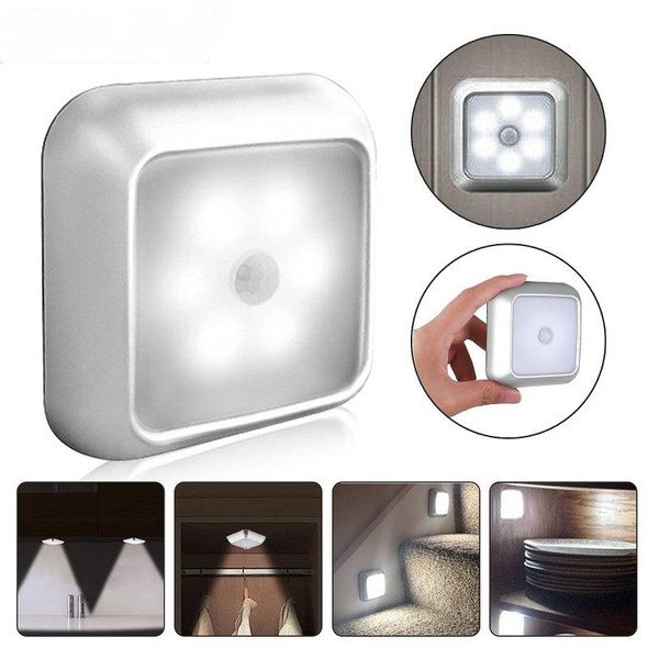 1143 Human Body Sensation Night Light Smart Home Sensing Lights, Light color: Silver White Light