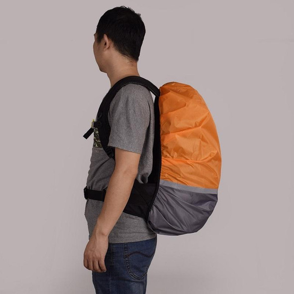 2 PCS Outdoor Mountaineering Color Matching Luminous Backpack Rain Cover, Size: M 30-40L(Gray + Blue)