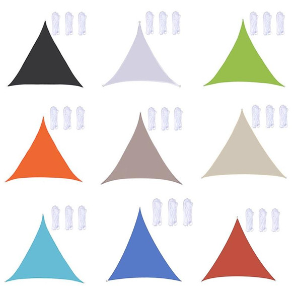 Triangle Outdoor Garden Sunshade Sail Waterproof Anti-UV Canopy, Size: 2.4m x 2.4m x 2.4m(Black)