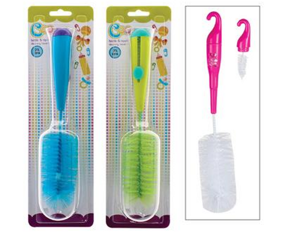 Cooey 2-Piece Baby Bottle & Nipple Cleaning Brush Set