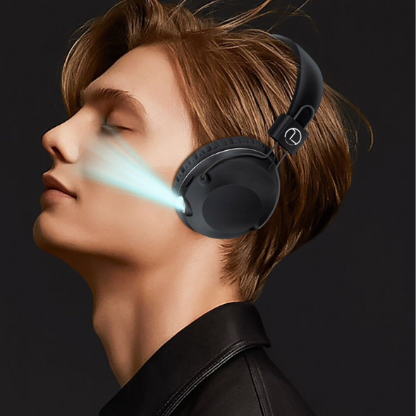 Wireless Headphones With LED Light & SD Card Slot