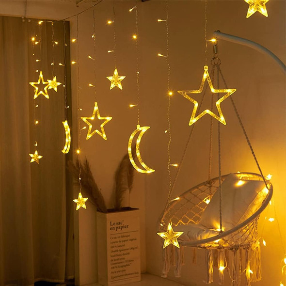 Moon & Star Curtain Lights - Elegant Home & Event Decor