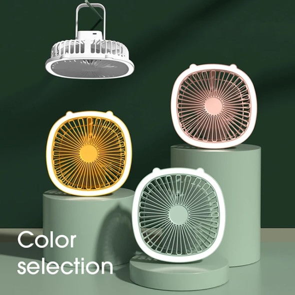 2-in-1 USB Table Fan with Adjustable LED Light