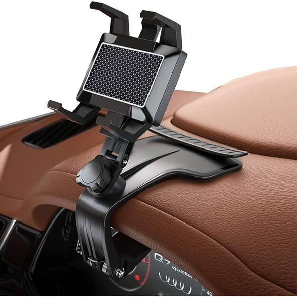 360° Rotating Multi-Function Dashboard Phone Holder - Black