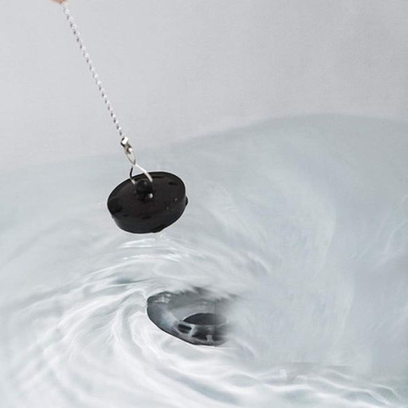 Universal Black Bath & Sink Plug - Secure Seal, Easy Install