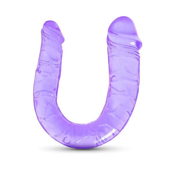 Double Ended Realistic Dildo - Purple