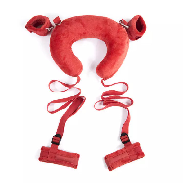 Bondage Pillow Spreader Restraint - Red