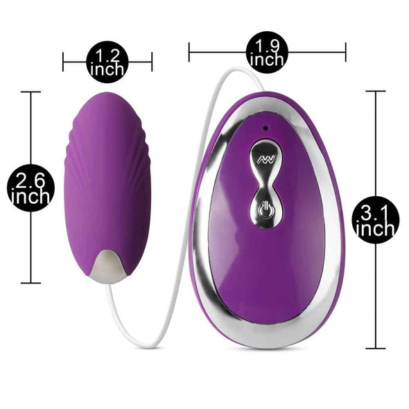 20 Speed Silicone Vibrating Egg - Purple