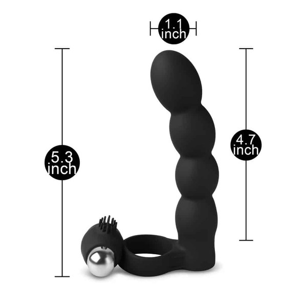 7 Speed Silicone Vibrating Ring with Beads