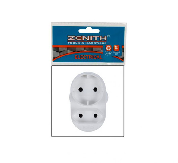 Plug Adapter Euro 1 x shuko 1 x 5amp