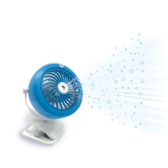 Rechargeable Cordless Mist Fan with Clip - Portable Cooling Solution