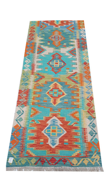 Stunning Long Afghan Kilim runner 982 x 75 cm