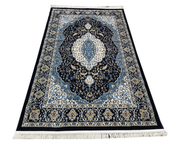 Kashan design navy Machine carpet 290 x 200 cm