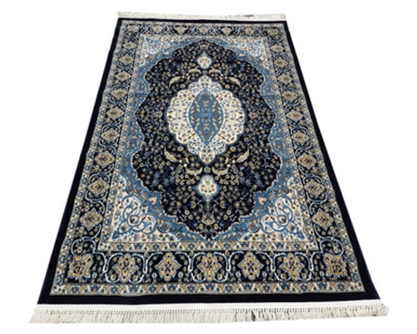 Kashan design navy Machine carpet 230 x 160 cm