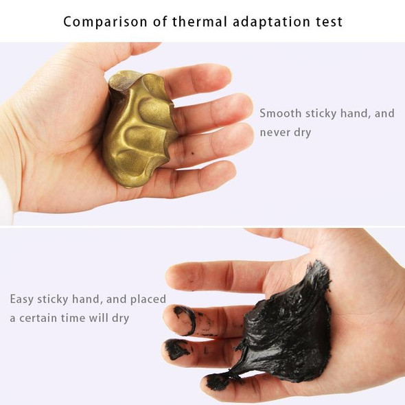 DIY Plasticine Slime Magnetic Rubber Mud Stress Reducer Anti-Anxiety Bouncing Putty Magic Clay Education Toy for Kids and Adults, Small Iron Box Size: 6x2.5cm(Gold)