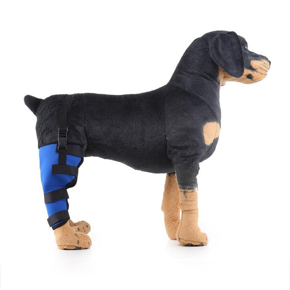 HJ19 Pet Surgery Rehabilitation Back Leg Protector Walking Aids, Size: S(Blue Right Back Leg)