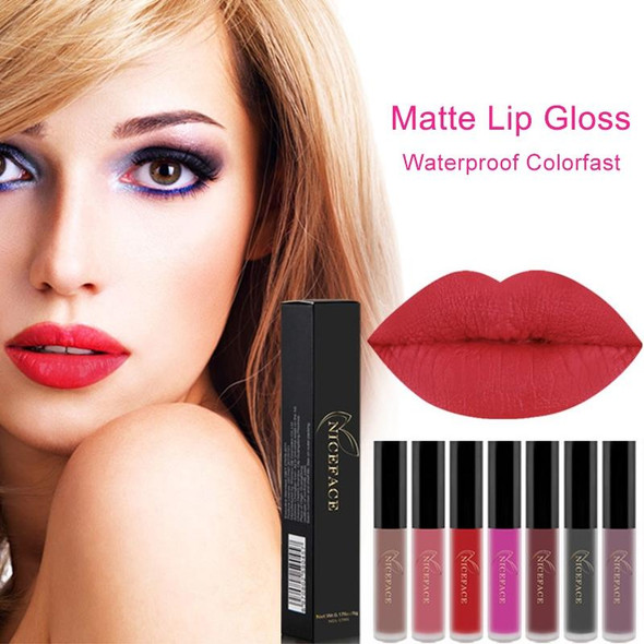 Lip Gloss Nude Matte Liquid Lipstick Waterproof  Long Lasting Moisturizing Lip Makeup Cosmetics(01)