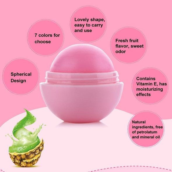 3 PCS Natural Plant Organic Sphere Ball Lipstick Embellish Lip Balm(Rose)