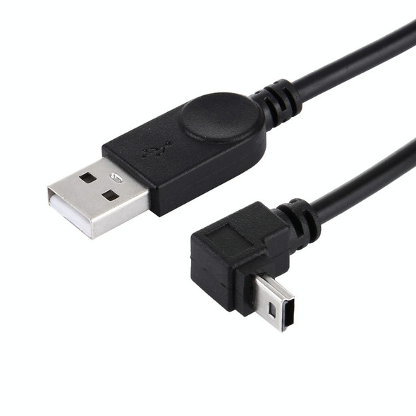 90 Degree Angle Elbow Mini USB to USB Data / Charging Cable, Length: 28cm