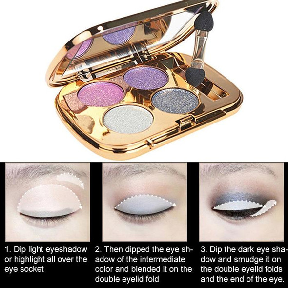 Professional  Eye Makeup Eyeshadow Palette Gold Smoky Cosmetics Makeup Palette Diamond Bright Glitter Eye Shadow(8)