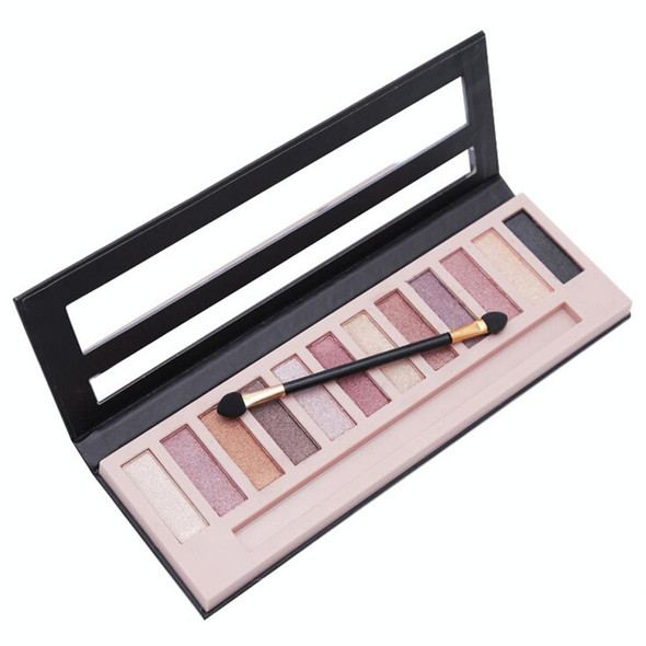 5673 Cosmetic 12 Colors Pearl Smoky Eye Shadow Makeup Palette with Brush Set