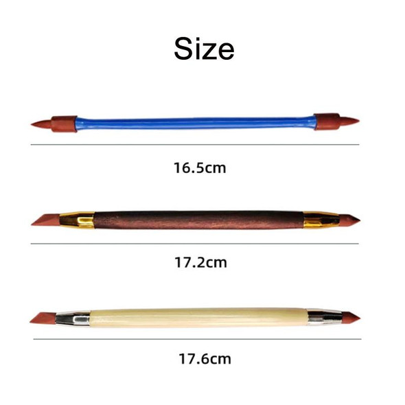 2 Sets Double-ended Pottery Engraving Soft Tip Silicone Pen(3 PCS/Set)