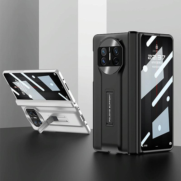 For Huawei Mate X3 GKK Integrated Magnetic Folding Hinge Supercar Phone Case(Black)