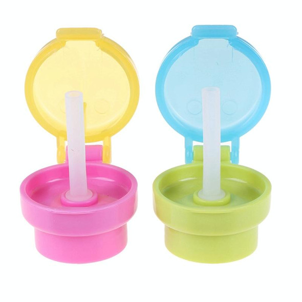 2pcs CJ07205 Baby Straw Lids Portable Drinking Straw Lids for Children(Green)