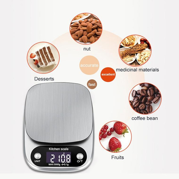 Small Multifunctional Kitchen High Precision Electronic Scale LCD Digital Display Food Scale, Model: 3kg/ 0.1g