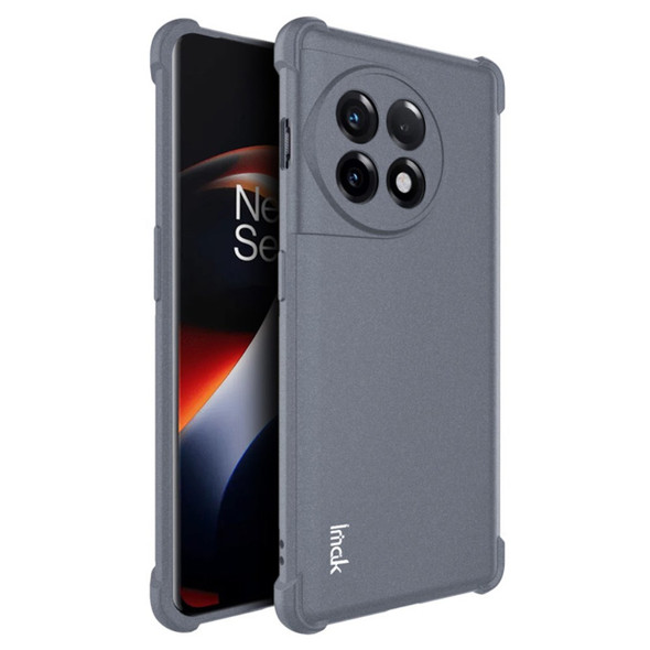 IMAK For OnePlus Ace 2 5G / 11R 5G Matte Phone Case Four Corners Airbag Anti-drop TPU Phone Cover - Grey