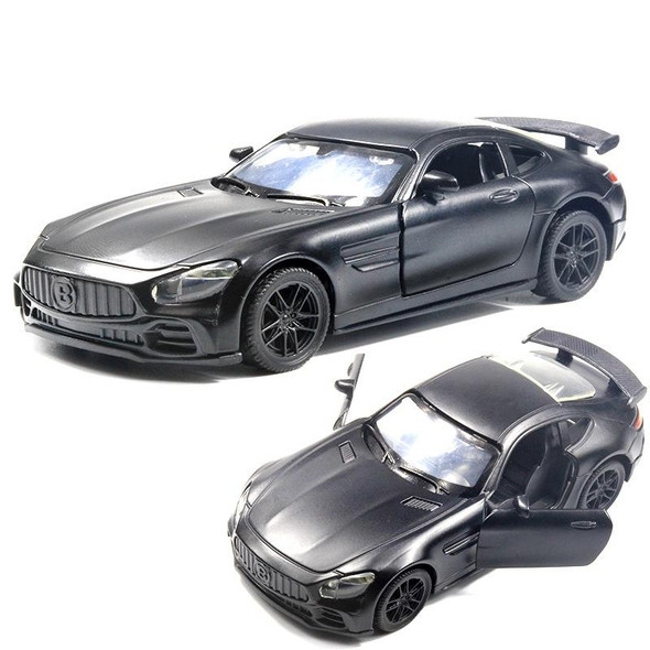 1:36 Three-door Open Alloy Sports Car Model Pull Back Car Boy Toy(GTR  Black)