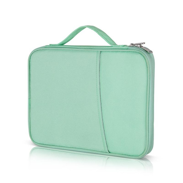For 12.9-13 inch Laptop Portable Cloth Texture Leatherette Bag(Blue)